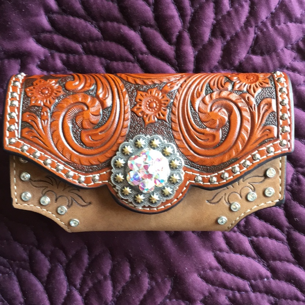 Leather cell phone holder